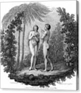Adam And Eve, 1796.artist Francesco Canvas Print
