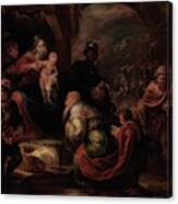 'adoration Of The Magi', Ca. 1670, Spanish School, Canvas, 54 Cm X 57 Cm, P01129. Canvas Print
