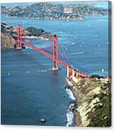 Aerial View Golden Gate  Bridge Looking Canvas Print