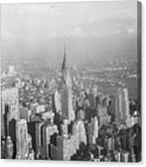 Aerial View Of Chrysler Building In New Canvas Print
