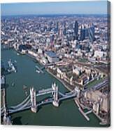 Aerial View Of The River Thames And The Canvas Print