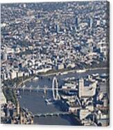 Aerial View Of The River Thames In Canvas Print