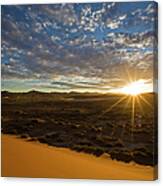 Africa, Namibia, Sun Rising Over Namib Canvas Print