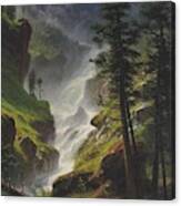 Albert_bierstadt_-_rocky_mountain_waterfall_1898 Canvas Print