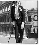 Alberto Sordi In Roma In 1959 Canvas Print