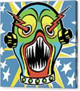 Alien Monster Head Canvas Print