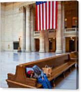Alone In Union Station Canvas Print