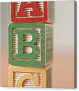 Alphabet Building Blocks Canvas Print