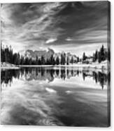 Alpine Reflection - B-w Canvas Print