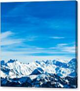 Alps Mountain Landscape Winter Canvas Print