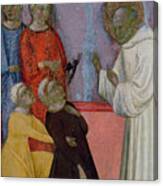Altarpiece Of St. Bernard De Clairvaux: Exorcism Of A Possessed By The Devil Canvas Print