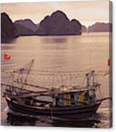 Amber Tones Fishing Vessel Vietnam Canvas Print