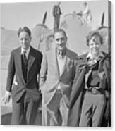 Amelia Earhart, Harry Manning, And Paul Canvas Print