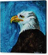 American Eagle Portrait Painting Canvas Print