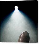 American Football In Spotlight Canvas Print