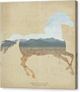 American Southwest Horse Distressed Canvas Print