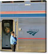 Amtrak Conductor Canvas Print