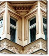 Angled Windows At The Hotel Paris Prague Canvas Print