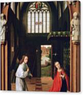 Annunciation, 1452. Artist Petrus Canvas Print