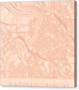 Antwerp Blueprint City Map Canvas Print