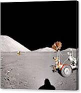 Apollo 17 Taurus-littrow Valley The Moon Canvas Print