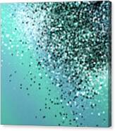Aqua Blue Ocean Glitter #1 #shiny #decor #art Canvas Print