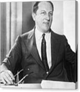 Arnold Rothstein Seated At Desk Canvas Print