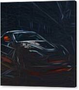 Aston Martin Vantage Gt12 Drawing Canvas Print