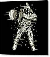Astronaut Baseball Player Canvas Print