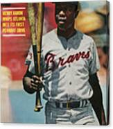 Atlanta Braves Hank Aaron... Sports Illustrated Cover Canvas Print