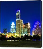 Austin Cityscape Skyline At Night Canvas Print