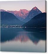 Austria, Tyrol, View Of Pertisau At Canvas Print