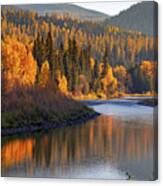 Autumn Morning On The Middle Fork Canvas Print