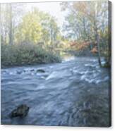 Autumn Morning On The River Canvas Print