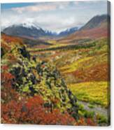 Autumn Tundra, Tombstone Range, Tombstone Territorial Park, Yukon Canvas Print