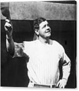 Babe Ruth Salutes The Crowd Canvas Print