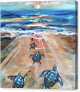 Baby Sea Turtle Fantasy Canvas Print