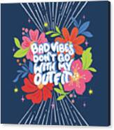 Bad Vibes I Bright Sq Canvas Print