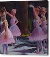 Ballerinas Under The Trees - Dancing Canvas Print