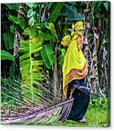 Banana Harvest, Zanzibar, Tanzania Canvas Print