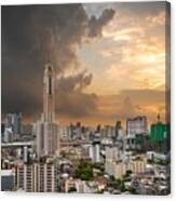 Bangkok, Thailand Urban Cityscape Canvas Print