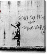 Banksy Balloon Girl Fight The Fighters Canvas Print