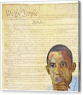 Barack Obama - Constitution Canvas Print