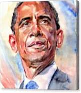 Barack Obama Portrait Canvas Print