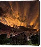 Barn And Summer Sunset Canvas Print