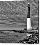 Barnegat Lighthouse Afternoon Bw Canvas Print