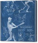 Baseball Blueprint Canvas Print