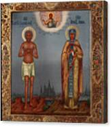 Basil The Blessed And Saint Mary Canvas Print
