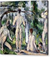 Bathers, 1890-1894. Artist Paul Cezanne Canvas Print