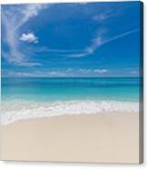 Beautiful Beach With White Sand Canvas Print